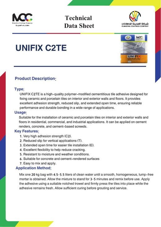 TDS — UNIFIX C2TE preview