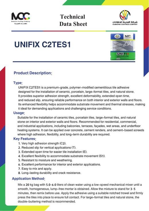 TDS — UNIFIX C2TES1 preview